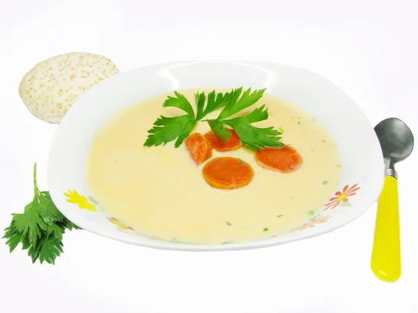 Vegetable squash orange soup — Stock Photo, Image