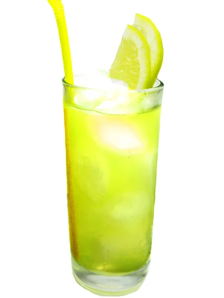 Alcohol punch cocktail drinks with lemon — Stock Photo, Image