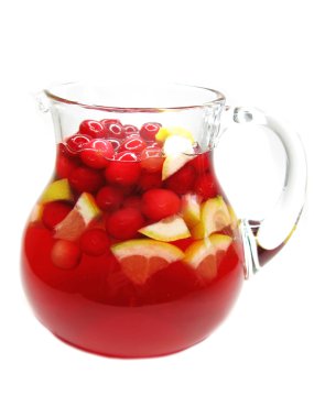 Punch cocktail drink with fruit clipart