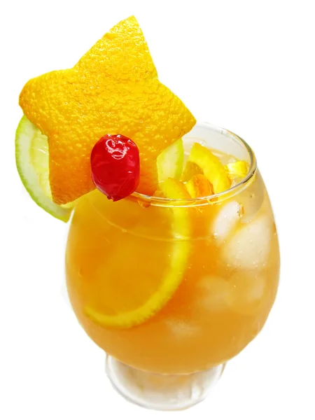 Fruit punch cocktail drink with orange — Stock Photo, Image