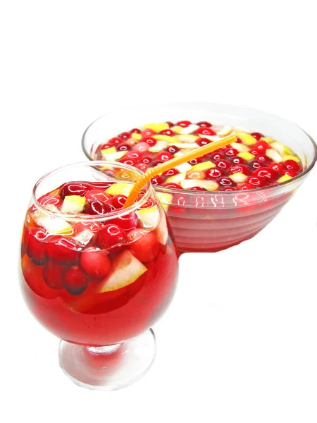 Punch cocktail drink med frukt — Stockfoto