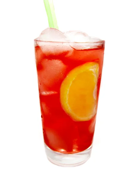Fruktdrink kall juice med apelsin — Stockfoto