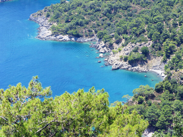Mediterranean sea landscape view of bay