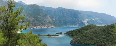 mavi lagün ve beach Ölüdeniz Türkiye Panoraması