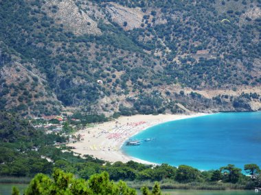 mavi lagün ve beach Ölüdeniz Türkiye Panoraması