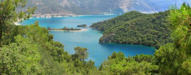 mavi lagün ve beach Ölüdeniz Türkiye Panoraması