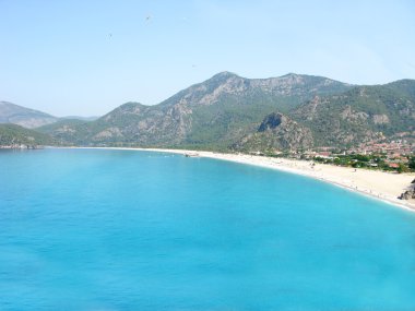 mavi lagün ve beach Ölüdeniz Türkiye Panoraması