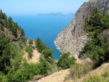 Butterfly valley deep gorge fethiye turkey clipart