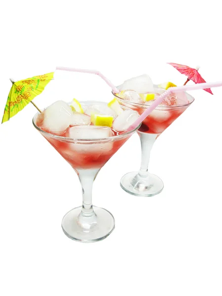 Alcohol punch cocktail dranken met munt — Stockfoto