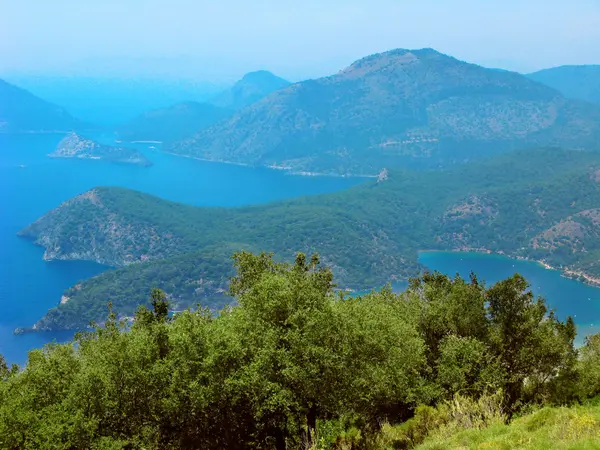 Krajobraz linia brzegowa Morze Śródziemne Turcji — Zdjęcie stockowe