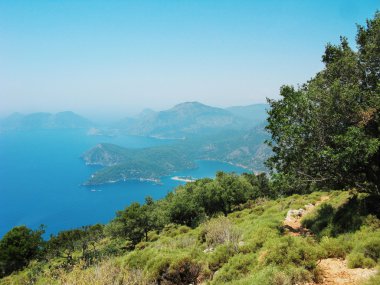 mavi lagün ve beach Ölüdeniz Türkiye Panoraması