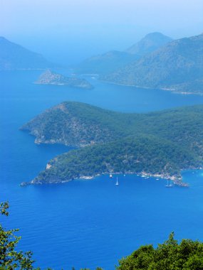 mavi lagün ve beach Ölüdeniz Türkiye Panoraması