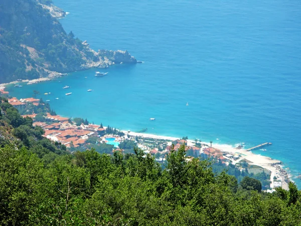 stock image Panorama of blue lagoon and beach oludeniz turkey