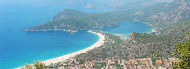 mavi lagün ve beach Ölüdeniz Türkiye Panoraması