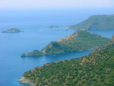 mavi lagün ve beach Ölüdeniz Türkiye Panoraması