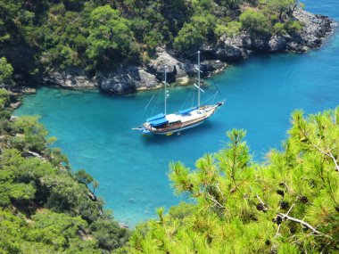 mavi lagün ve beach Ölüdeniz Türkiye Panoraması