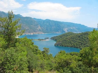 mavi lagün ve beach Ölüdeniz Türkiye Panoraması