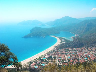 mavi lagün ve beach Ölüdeniz Türkiye Panoraması