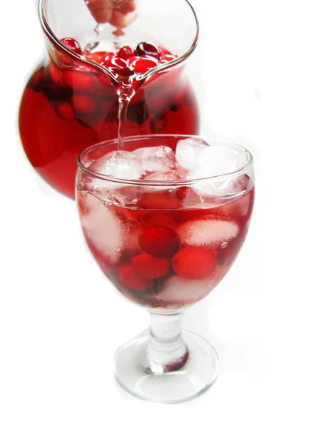 Bebida de cóctel ponche con fruta — Foto de Stock