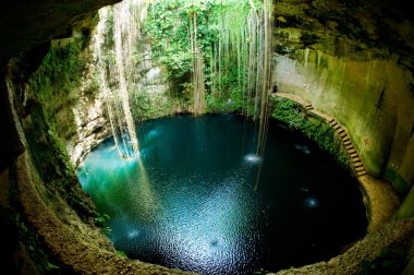 Ik-Kil Cenote, Chichen Itza, Mexico clipart