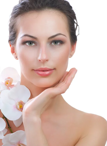 Beautiful Young Woman With Fresh Healthy Skin. Spa Stock Image