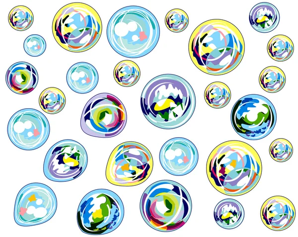 Multi-colored bubbles background — Stock Vector