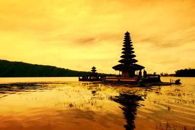 Ulun Dalu Temple in Bali Indonesia clipart