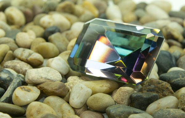 Emerald Cut Faceted Gemstone