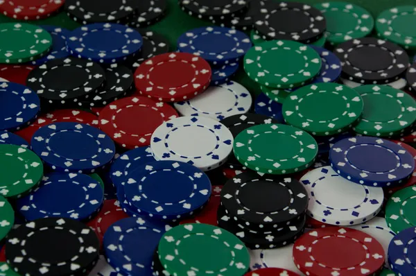 Mucchio di chip di poker — Foto Stock