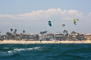 Kite Surfers Long Beach Harbor clipart