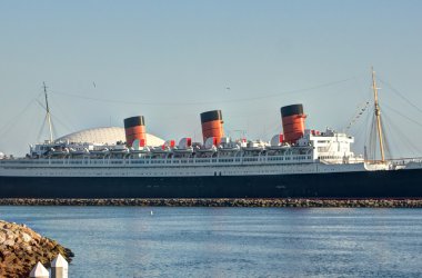 Queen Mary in Long Beach clipart