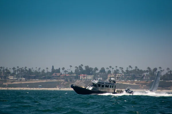 Патрульный катер гавани Лос-Анджелеса — стоковое фото