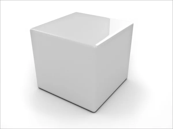 Cube tridimensionnel isolé Images De Stock Libres De Droits