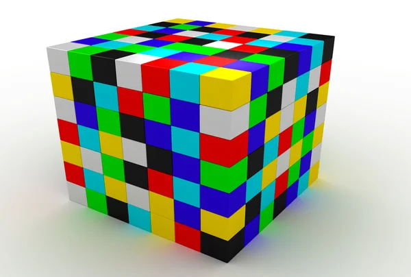 Il colore cubi isolati — Foto Stock