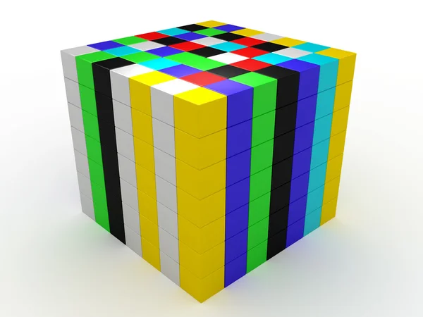Los cubos aislados de color — Foto de Stock