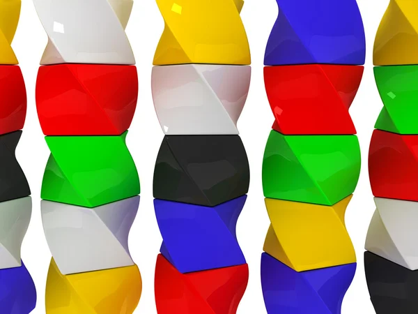 Колір ізольованих кубів — стокове фото