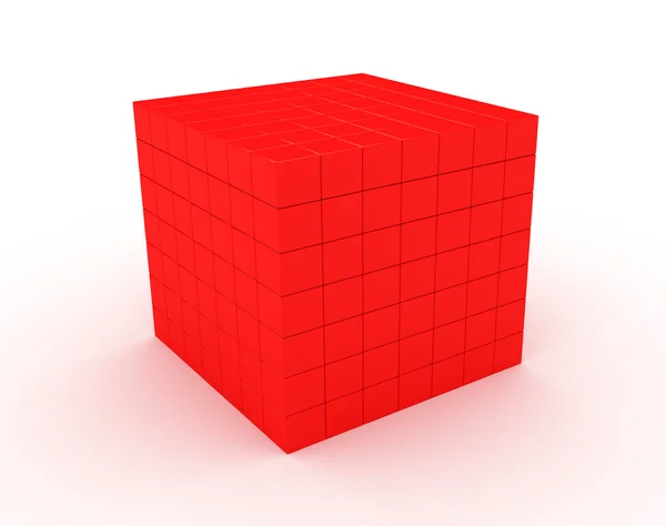 The color redcube — Stock Photo, Image