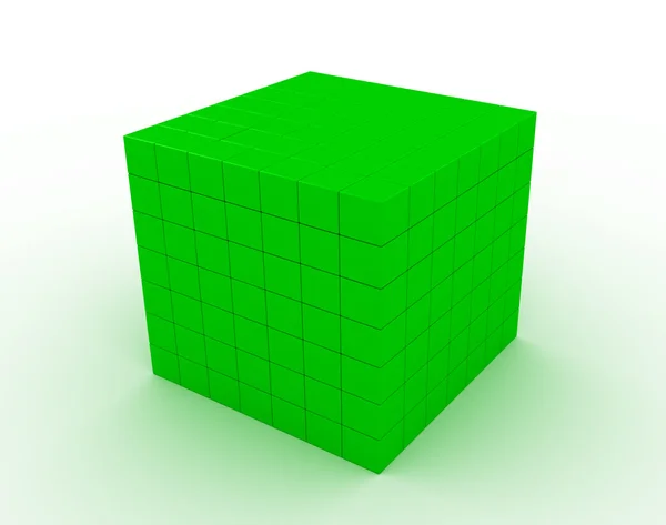 The color greencube — Stock Photo, Image