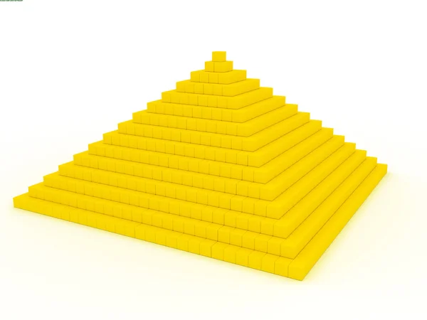 A pirâmide amarela isolada — Fotografia de Stock