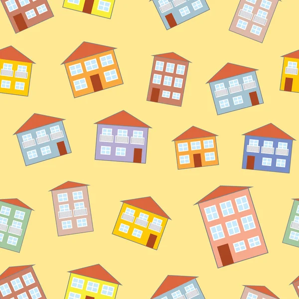 Little funny house seamless pattern