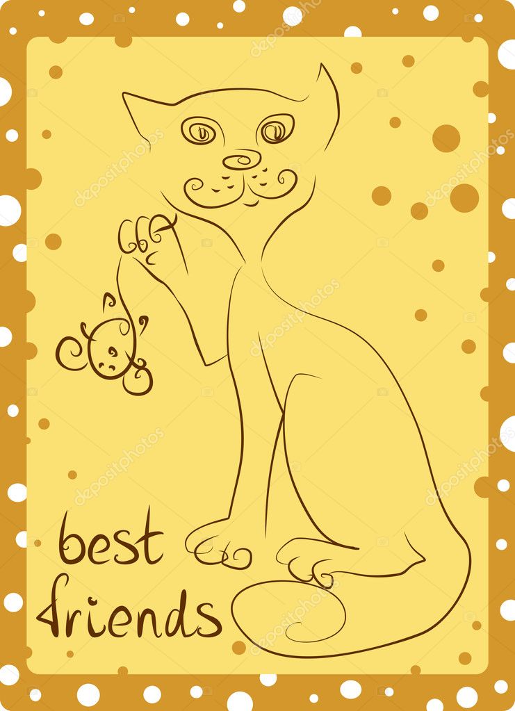 Illustration Vectorielle Pour Chat Et Chien Image Vectorielle Leyla Siyanova C