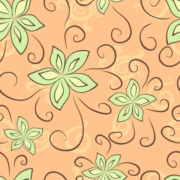 Elegant lily seamless pattern — Stock Vector