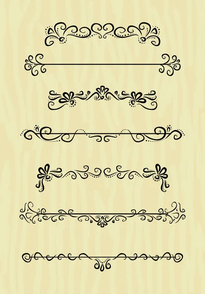 Vintage design borders collection — Stock Vector