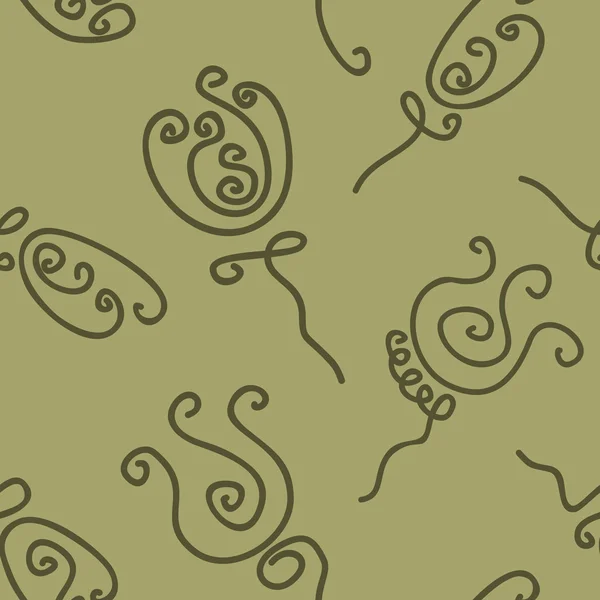 Doodle rosas patrón sin costura — Archivo Imágenes Vectoriales