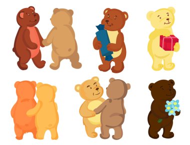 Bears in love clipart