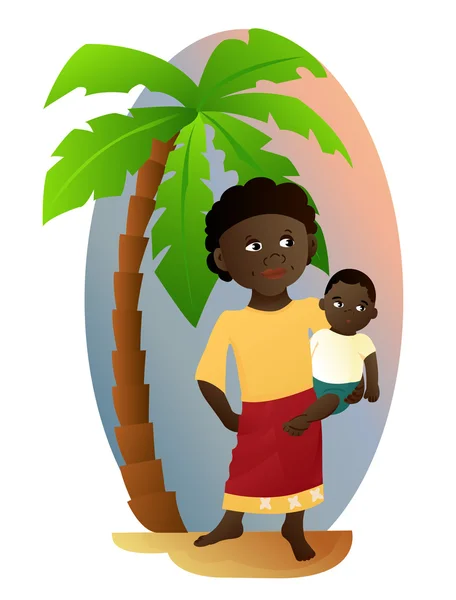 Afrikanische Kinder — Stockvektor
