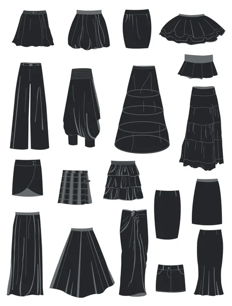 Un conjunto de faldas — Vector de stock