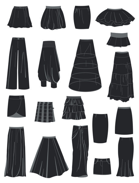 A set of skirts