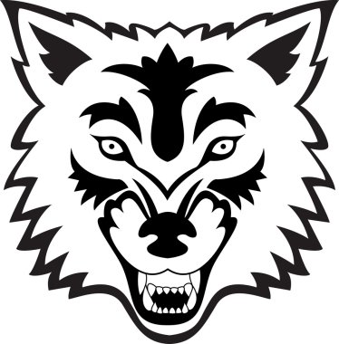 Wolf face clipart