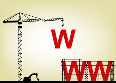 illüstrasyon inşaat web sitesi